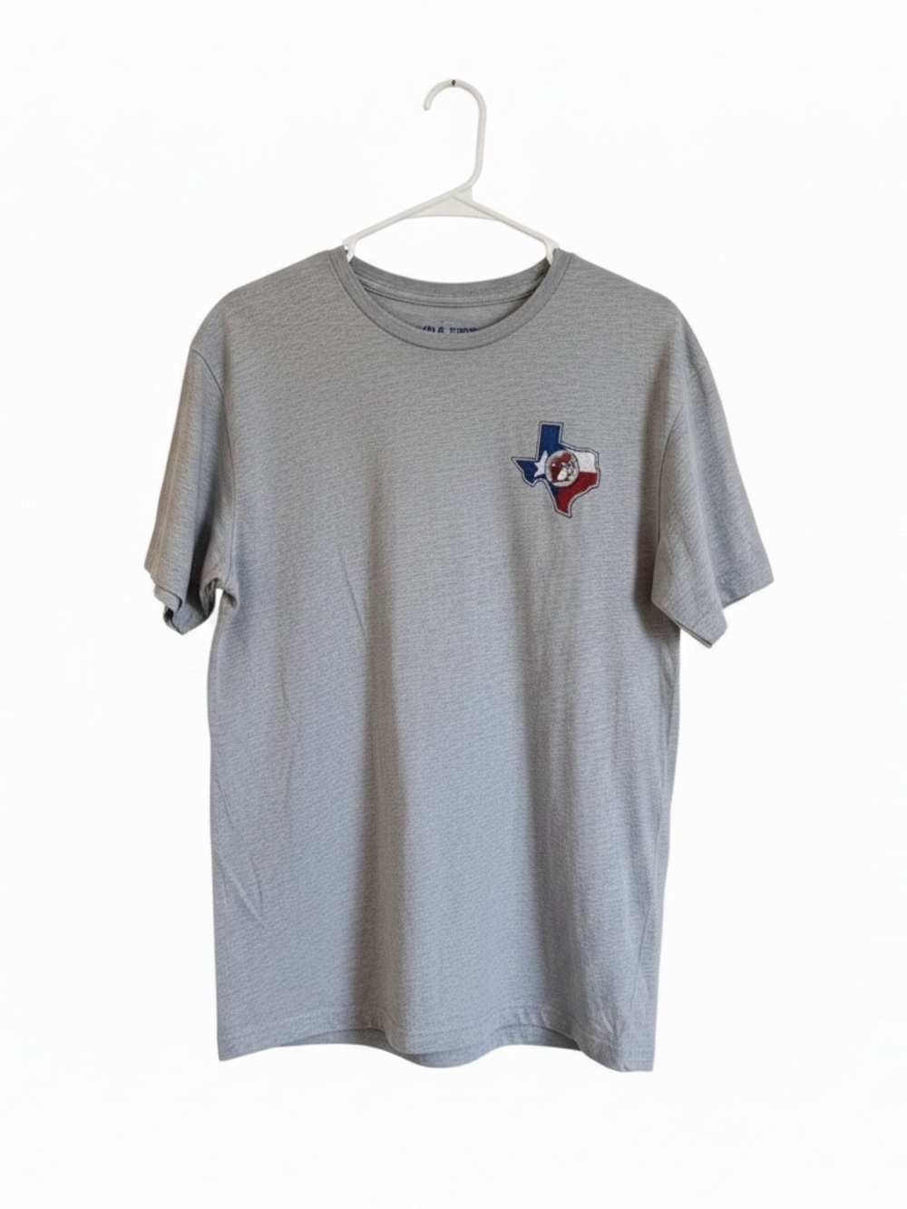 Men's Gray Short-Sleeve Crewneck Buc-ee’s T-Shirt with Texas Graphic
